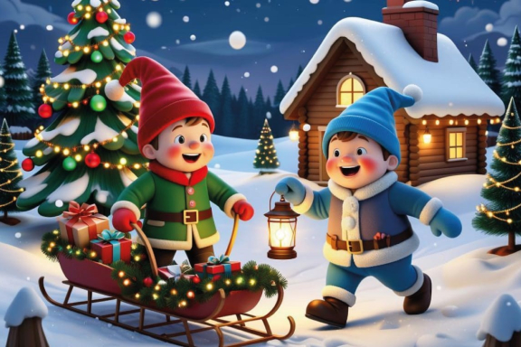 Новогодние приключения Шустрика и Кнопы